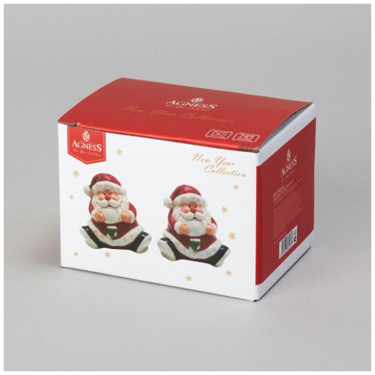 Соль перец agness “с новым годом!" 2 шт. 7*5,2*7 см Agness (358-2272)