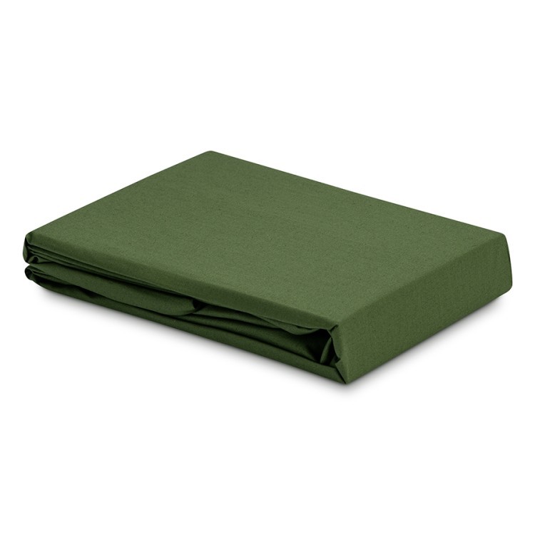 Простыня из перкаля травянисто-зеленого цвета цвета из коллекции stripes, 240х270см (80924)
