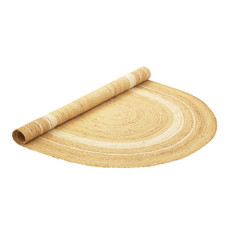 Ковер из джута овальный с вставками белого цвета из коллекции ethnic, 200х300см (76016)