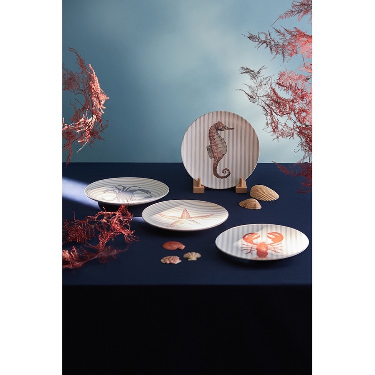 Набор из четырех тарелок aquarium из коллекции sea treasures, D21,5 см (78071)