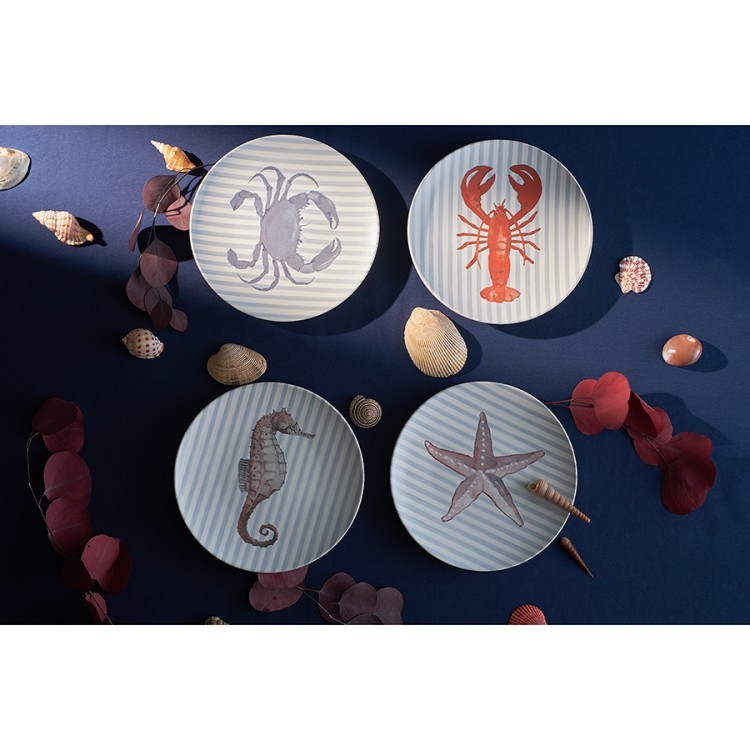 Набор из четырех тарелок aquarium из коллекции sea treasures, D21,5 см (78071)