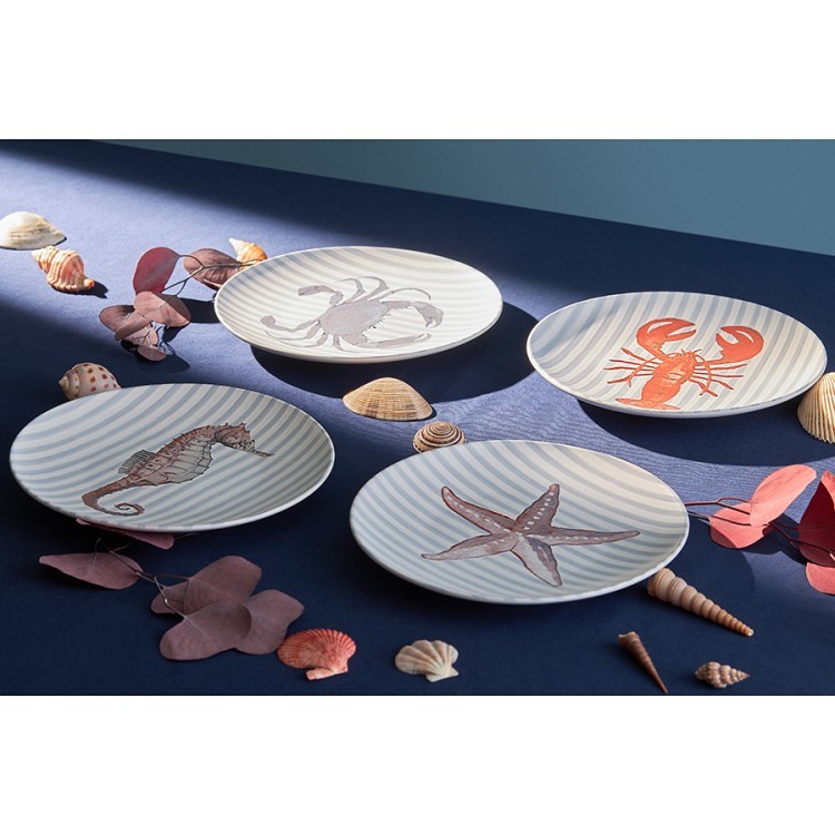 Набор из четырех тарелок aquarium из коллекции sea treasures, D21,5 см (78071)