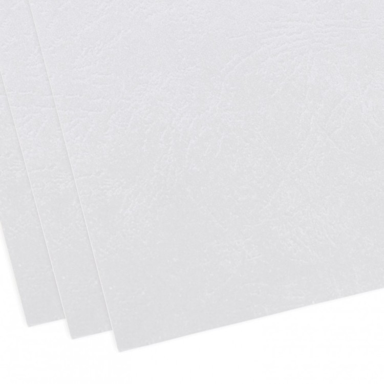 Обложки картонные для переплета А4 к-т 100 шт тиснение 230 г/м2 белые ОФИСМАГ 530835 (1) (94452)
