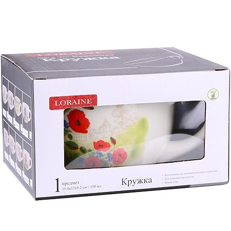 Кружка-супница 550мл Цветущие Маки доломит LR (60275) Кружка-супница 550мл Цветущие Маки доломит LR (60275)