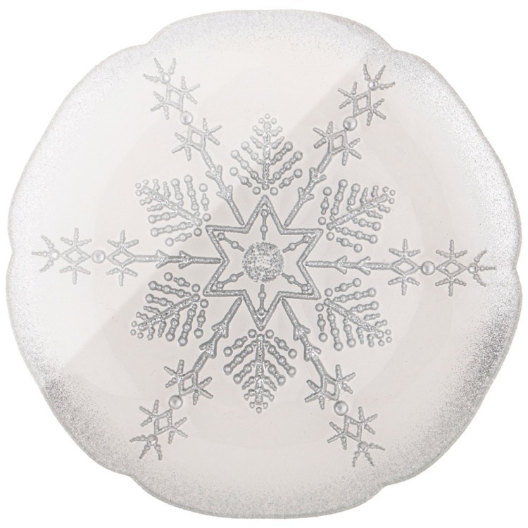 Тарелка акцентная "snowflake" silver pearl 21см АКСАМ (339-236)