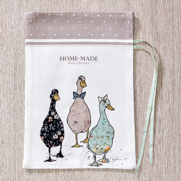 Набор  мешочков из 2-х шт "family farm" 20х29см,100%хлопок,капучино,твил,пропитка Lefard (850-749-91)