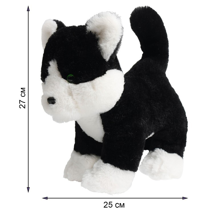 Мягкая игрушка Чёрно-белый котёнок, 27 см (K8711-PT)