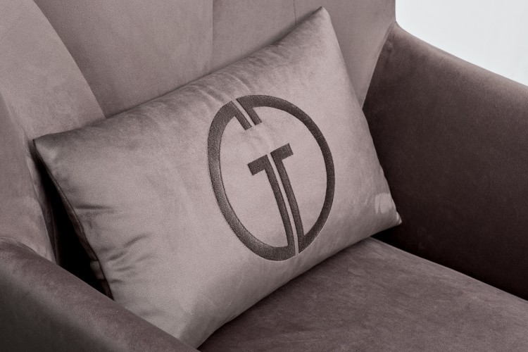 Кресло Siena велюр коричнвый Colt1012-ROSKOR 17 83*82*93см (TT-00016635)