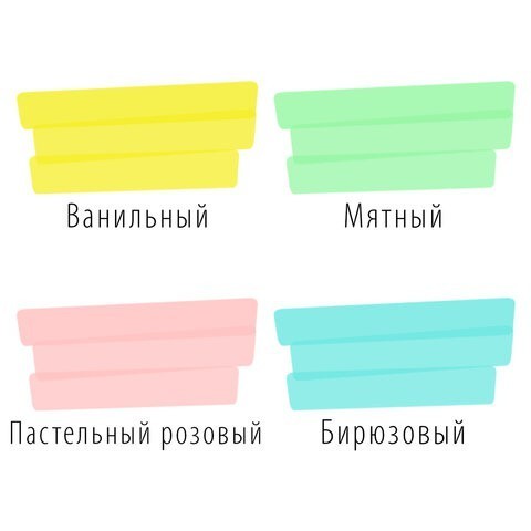Набор текстовыделителей Brauberg Delta Pastel 1-5 мм 4 цвета 151735 (4) (86711)
