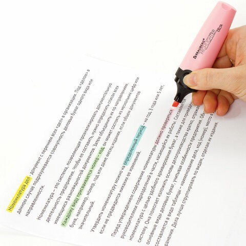 Набор текстовыделителей Brauberg Delta Pastel 1-5 мм 4 цвета 151735 (4) (86711)