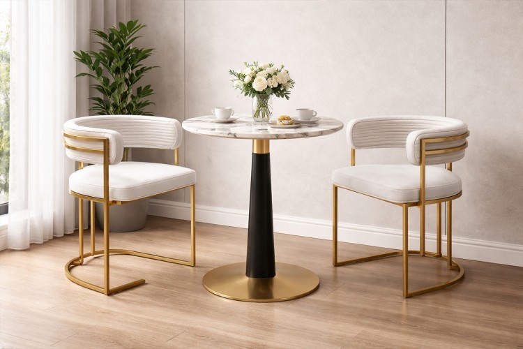 Стул велюр светло-серый/матовое золото 60*55*73см (TT-00014351)