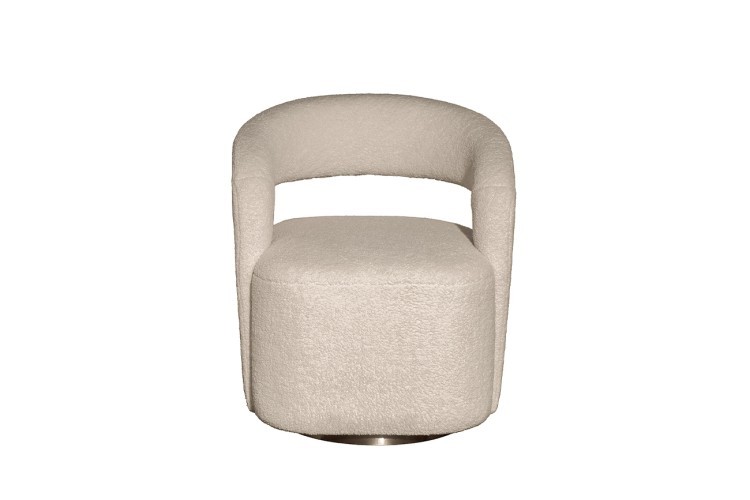 Кресло поворотное Teddy белое 65*70*75см (TT-00014999)