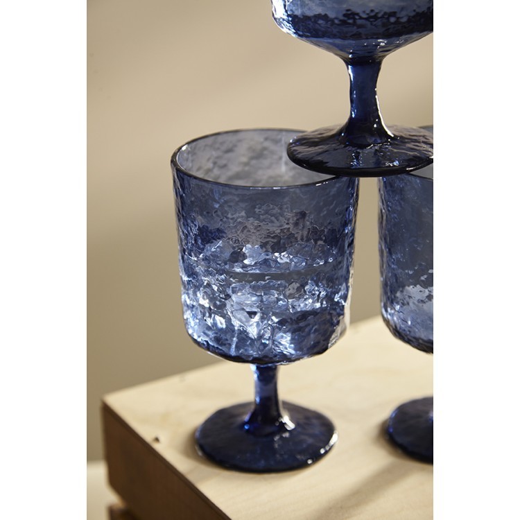 Набор бокалов из акрила arctic для вина, 280 мл, синий, 4 шт. (77570)