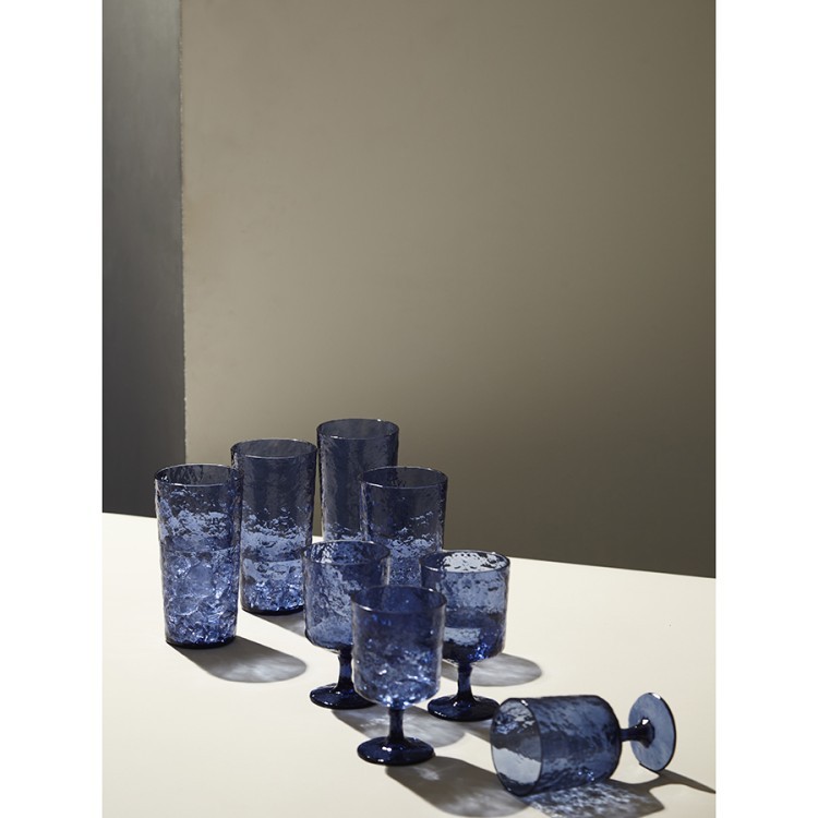 Набор бокалов из акрила arctic для вина, 280 мл, синий, 4 шт. (77570)