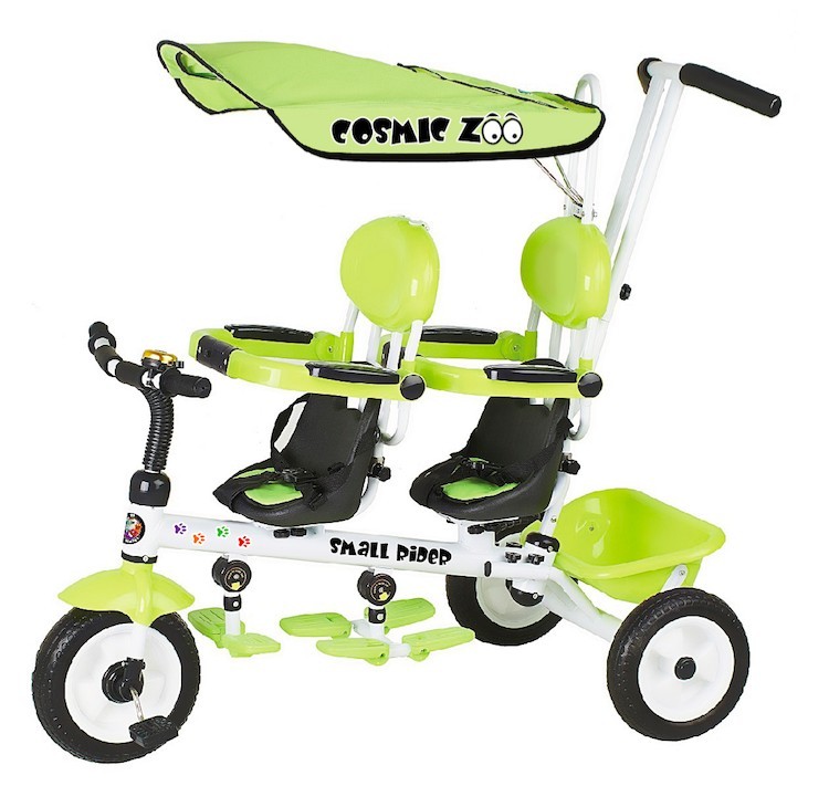 Трехколесный велосипед для двоих детей, двойни, погодков Small Rider Cosmic Zoo Twins (220967_kd)