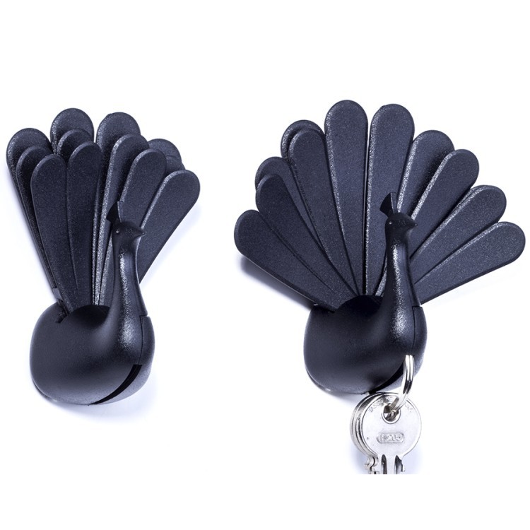 Ключница peacock, черная (74974)