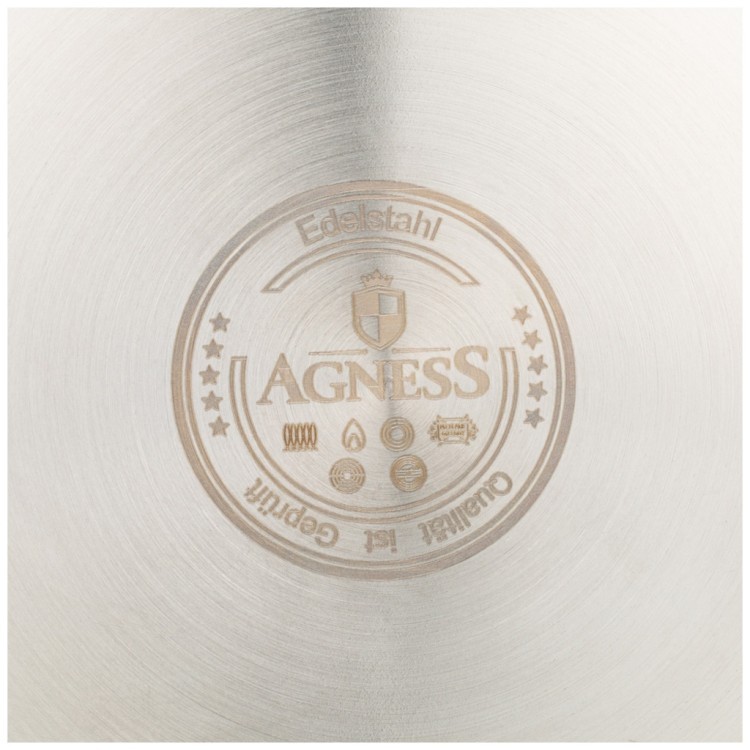 Кастрюля agness "феерия" стеклянная крышка, индукция, нерж.сталь, 4,6 л 22х12 см Agness (916-325) Кастрюля agness "феерия" стеклянная крышка, индукция, нерж.сталь, 4,6 л 22х12 см Agness (916-325)