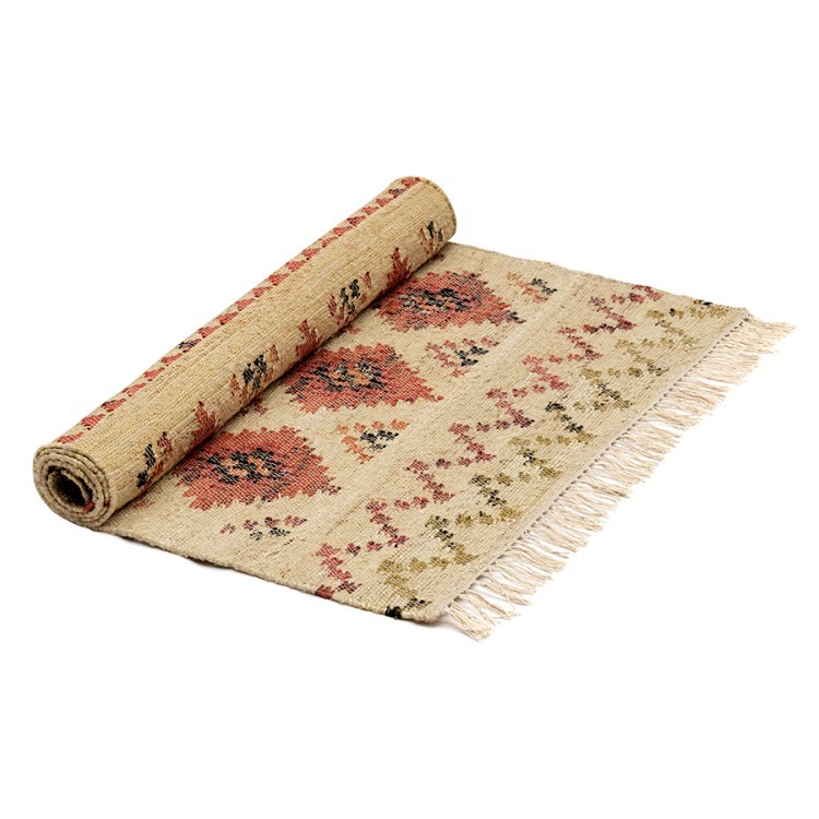 Ковер из джута и шерсти по мотивам башкирских орнаментов из коллекции cultural heritage, 120х180 см (78518)