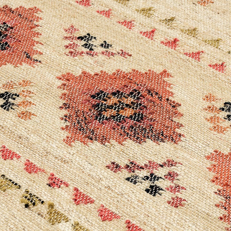 Ковер из джута и шерсти по мотивам башкирских орнаментов из коллекции cultural heritage, 120х180 см (78518)