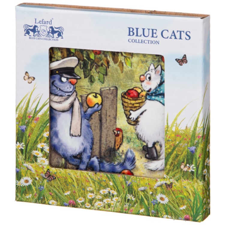 Подставка под горячее коллекция "blue cats" 10*10 см Lefard (229-544)