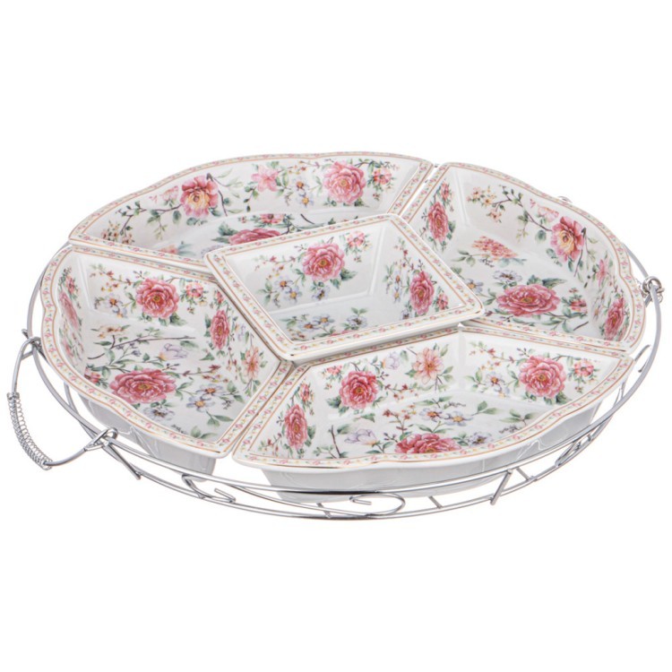 Менажница 5-секций на металл. подставке lefard "grace" 30 см Lefard (275-1237)