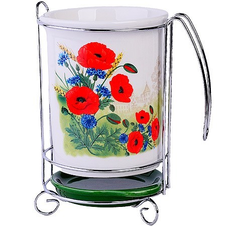 Подставка для столовых приборов Цветущие Маки дол/жел LR (60286) Подставка для столовых приборов Цветущие Маки дол/жел LR (60286)