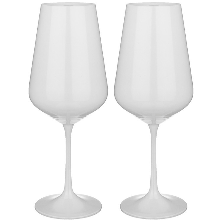 Набор бокалов из 2 штук "total  white" 450 мл высота 24 см Bohemia glass (674-750)
