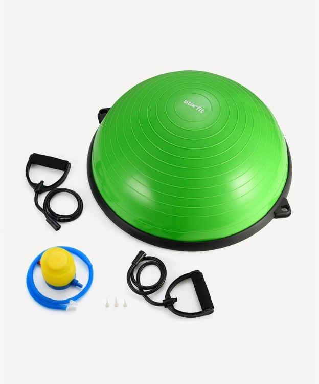 Полусфера Starfit "BOSU" GB-501 с эспандерами, с насосом, зеленый (2107973)
