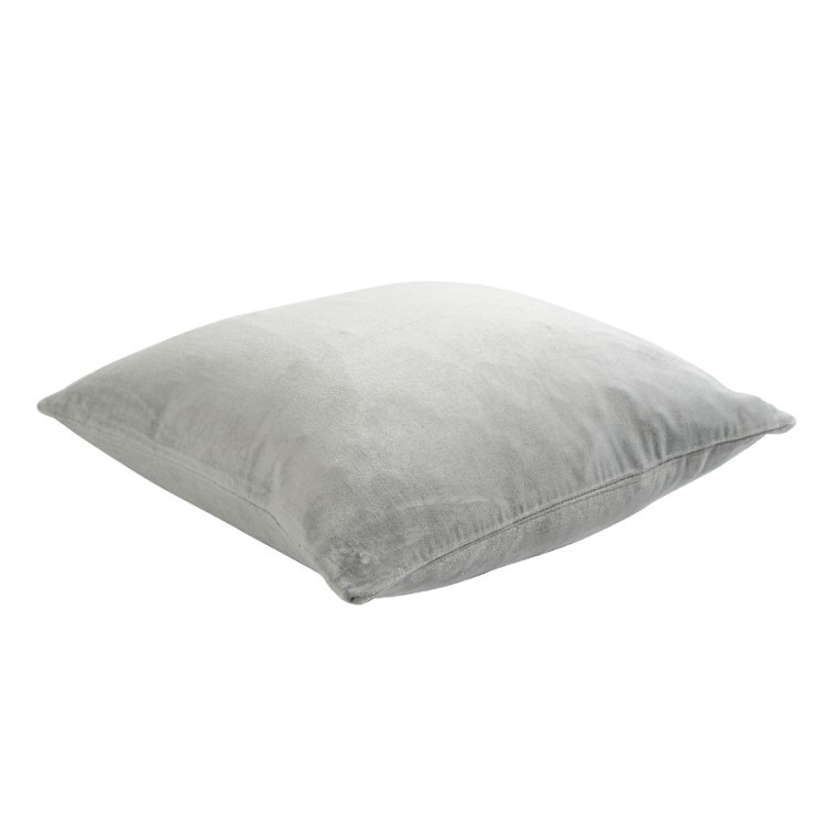 Подушка декоративная из хлопкового бархата серого цвета из коллекции essential, 45х45 см (65842)