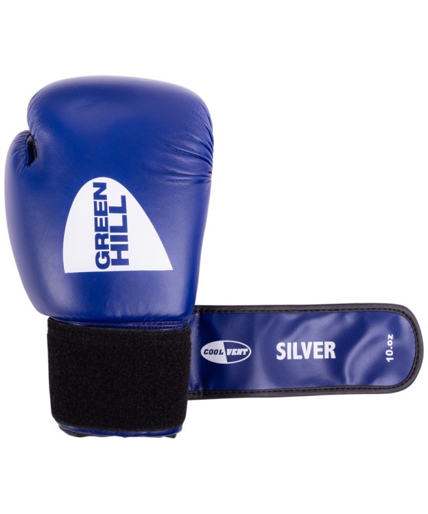 Перчатки боксерские SILVER BGS-2039, 10oz, к/з, синий (2943)