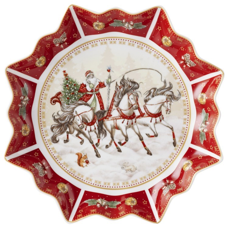 Блюдо lefard "тройка" 26*4 см красное Lefard (85-1737-11)