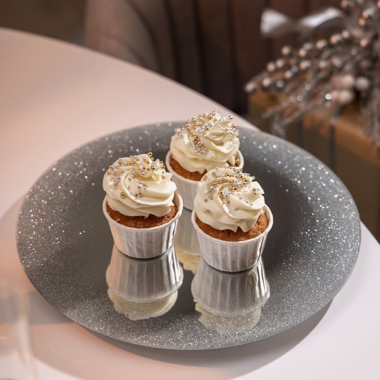 Тортовница вращающаяся "silver mirror" 30 см Agness (357-251-1)