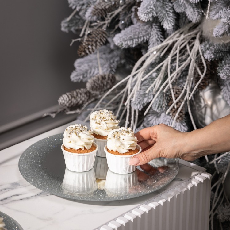 Тортовница вращающаяся "silver mirror" 30 см Agness (357-251-1)