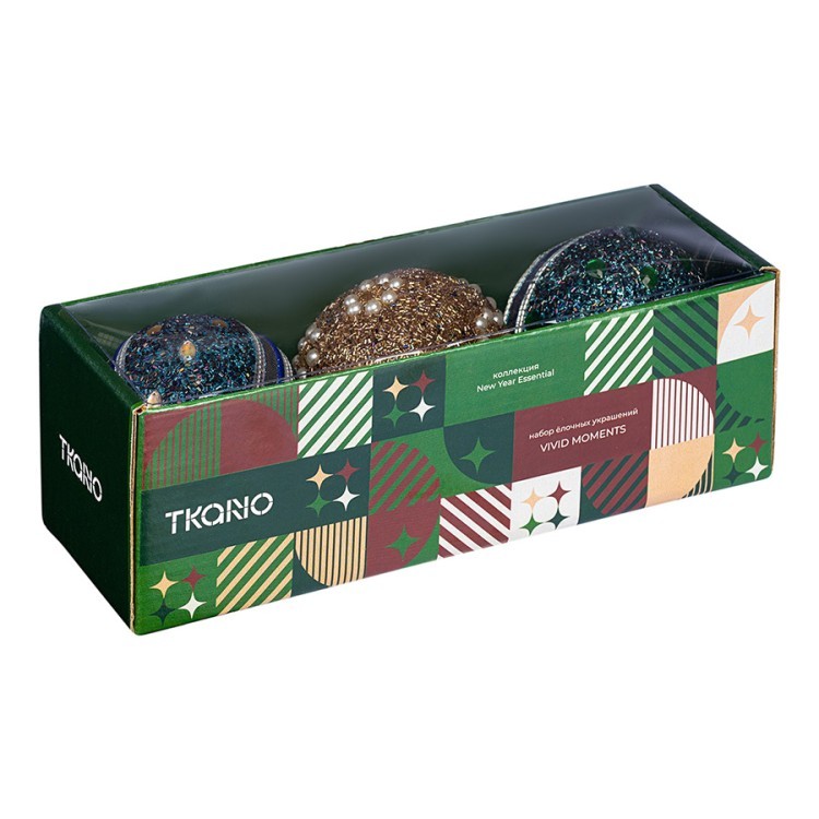 Набор ёлочных украшений vivid moments коллекции new year essential, 3 шт. (78338) Набор ёлочных украшений vivid moments коллекции new year essential, 3 шт. (78338)