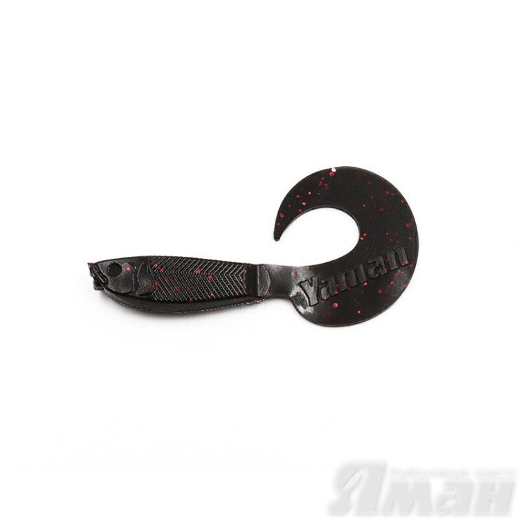 Твистер Yaman Mermaid Tail, 5" цвет 31 - Black Red Flake, 5 шт Y-MT5-31 (74286)