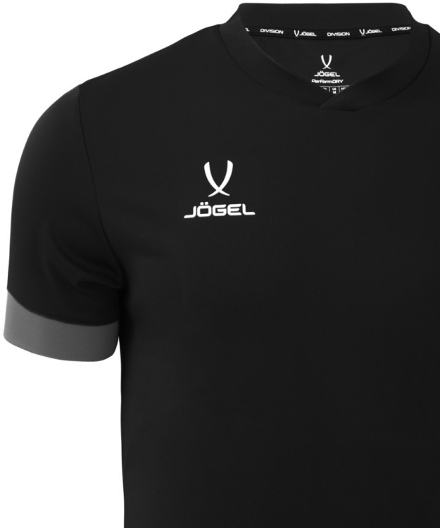 Футболка игровая JOGEL DIVISION PerFormDRY Union Jersey, черный/темно-серый/белый (1751621)