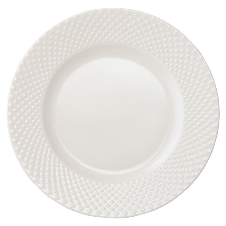 Набор из двух тарелок белого цвета с фактурным рисунком из коллекции essential, 22см (73586)