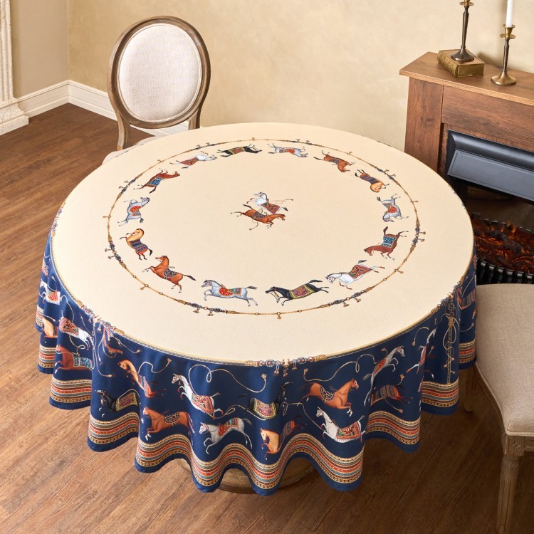 Скатерть круглая "passage" 190см ,бежевый, 100% хлопок,твил,пропитка Lefard (850-758-25)