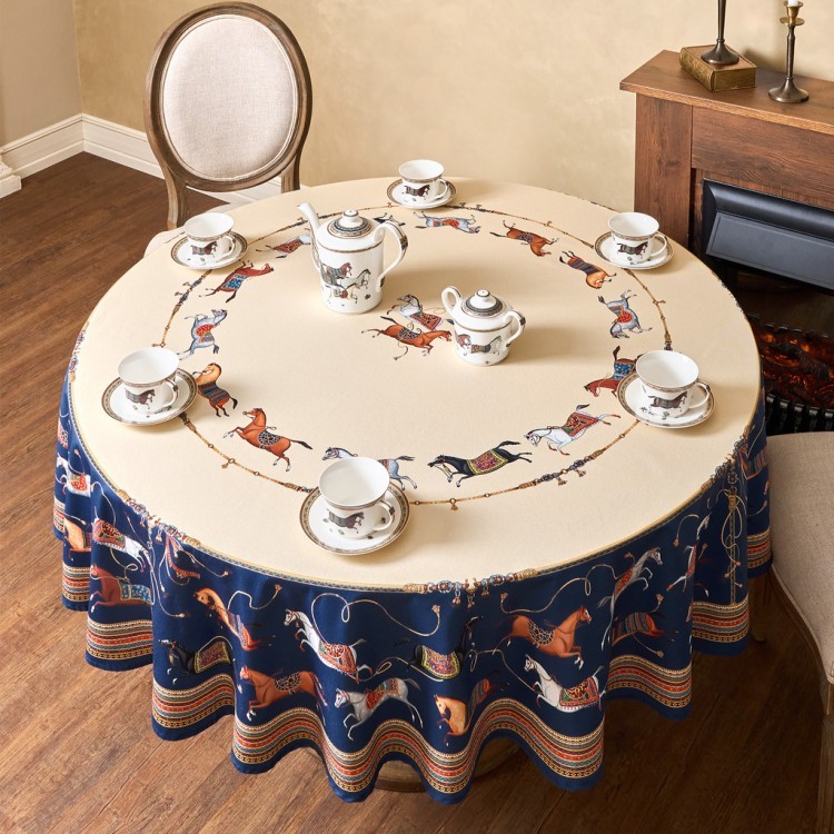 Скатерть круглая "passage" 190см ,бежевый, 100% хлопок,твил,пропитка Lefard (850-758-25)