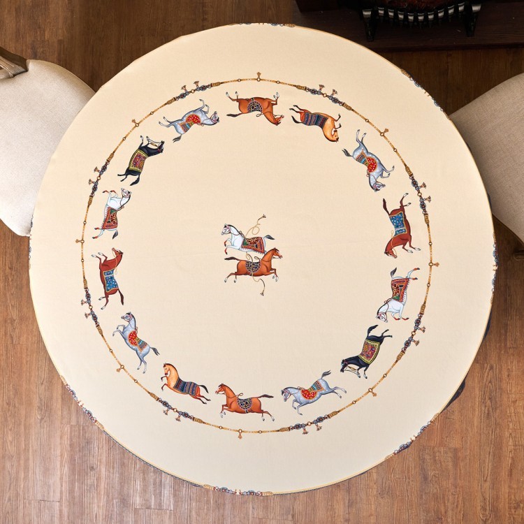 Скатерть круглая "passage" 190см ,бежевый, 100% хлопок,твил,пропитка Lefard (850-758-25)