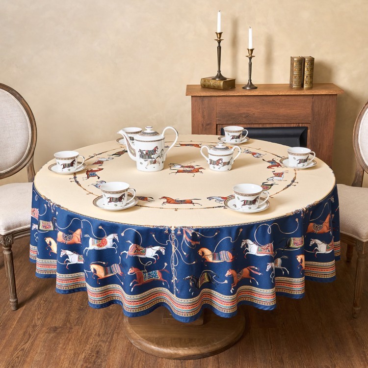 Скатерть круглая "passage" 190см ,бежевый, 100% хлопок,твил,пропитка Lefard (850-758-25)