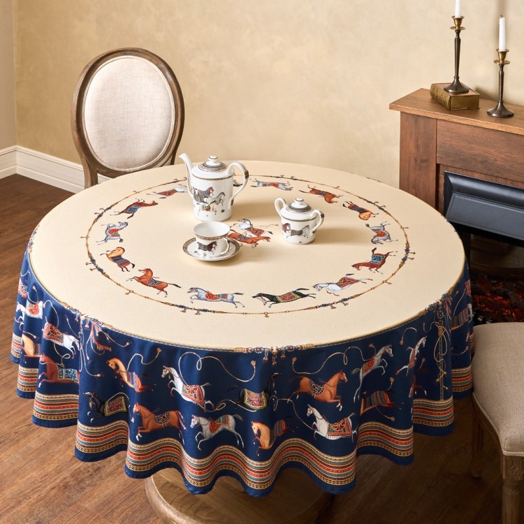 Скатерть круглая "passage" 190см ,бежевый, 100% хлопок,твил,пропитка Lefard (850-758-25)