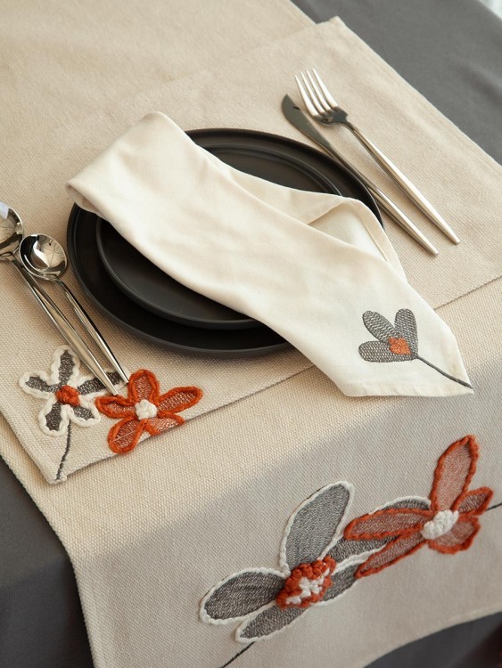 Салфетка сервировочная stone flowers из коллекции ethnic, 45х45 см (79781)