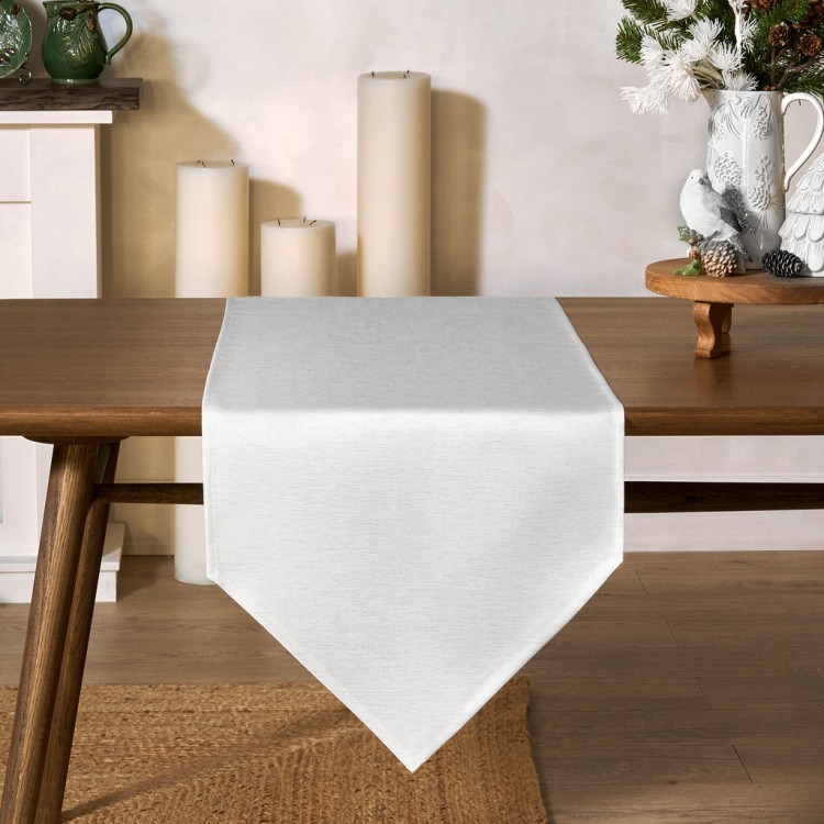 Дорожка на стол 45х150 cm  "феерия. серебро", цвет: белый, tm lefard, полиэстер 100% Lefard (986-004-3)