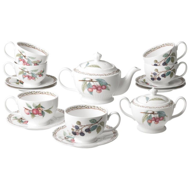 Чайный сервиз lefard "fruit garden" на 6 пер. 14 пр. 800/350/260 мл Lefard (590-641)