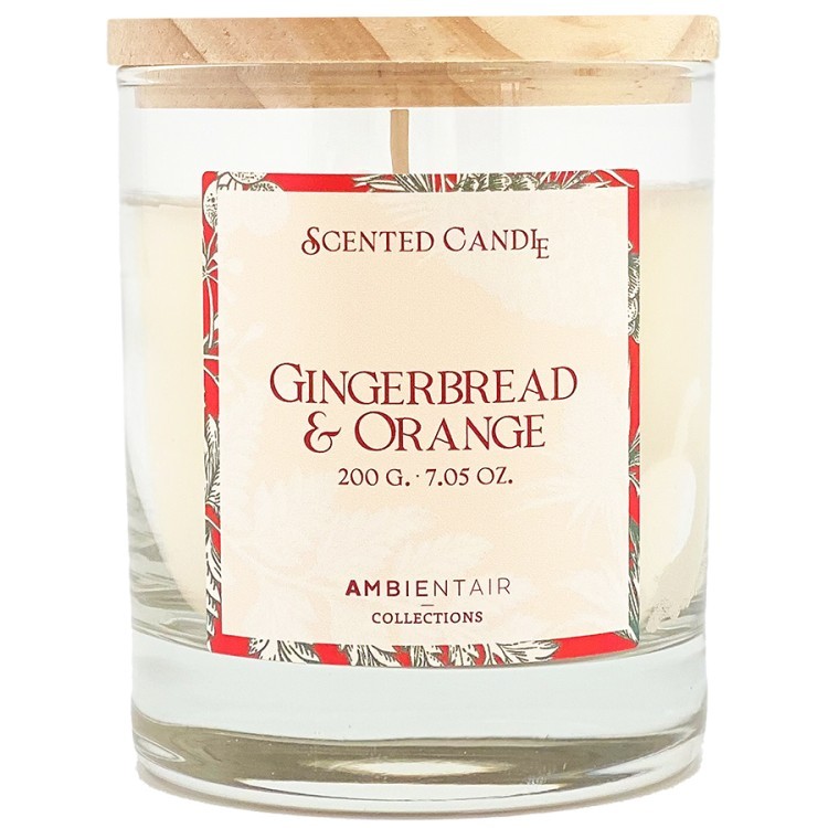 Свеча ароматическая gifting, gingerbread&orange, 40 ч (72593)