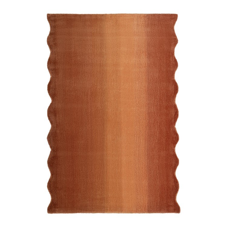 Ковер из шерсти over horizon терракотового цвета из коллекции trendy ruffles, 120х180 см (79359)