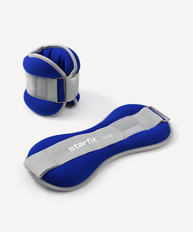 Утяжелители универсальные Starfit WT-502, 1 кг, синий/серый (2107893) Утяжелители универсальные Starfit WT-502, 1 кг, синий/серый (2107893)
