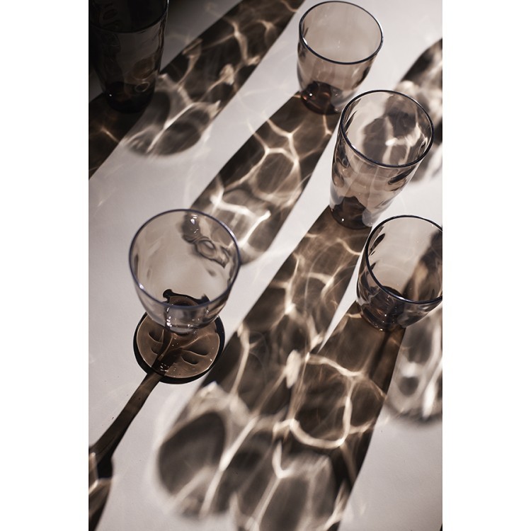 Набор бокалов из акрила hollow для вина, 430 мл, серо-коричневый, 4 шт. (77572)