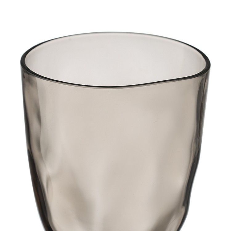 Набор бокалов из акрила hollow для вина, 430 мл, серо-коричневый, 4 шт. (77572)